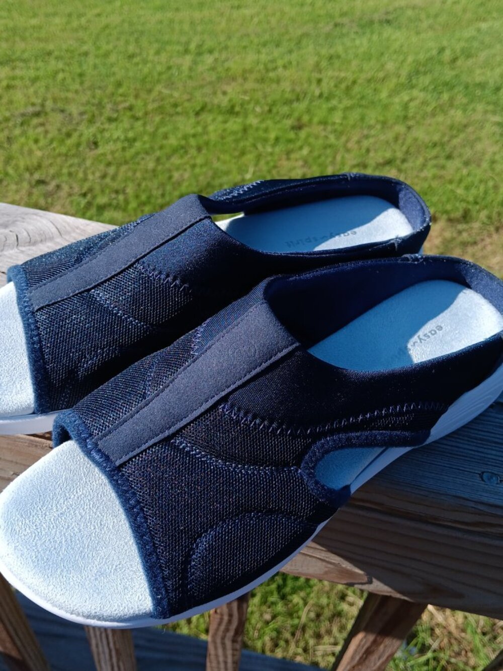 NEW Easy Spirit 8 Navy Blue Traciee Slides Sandals